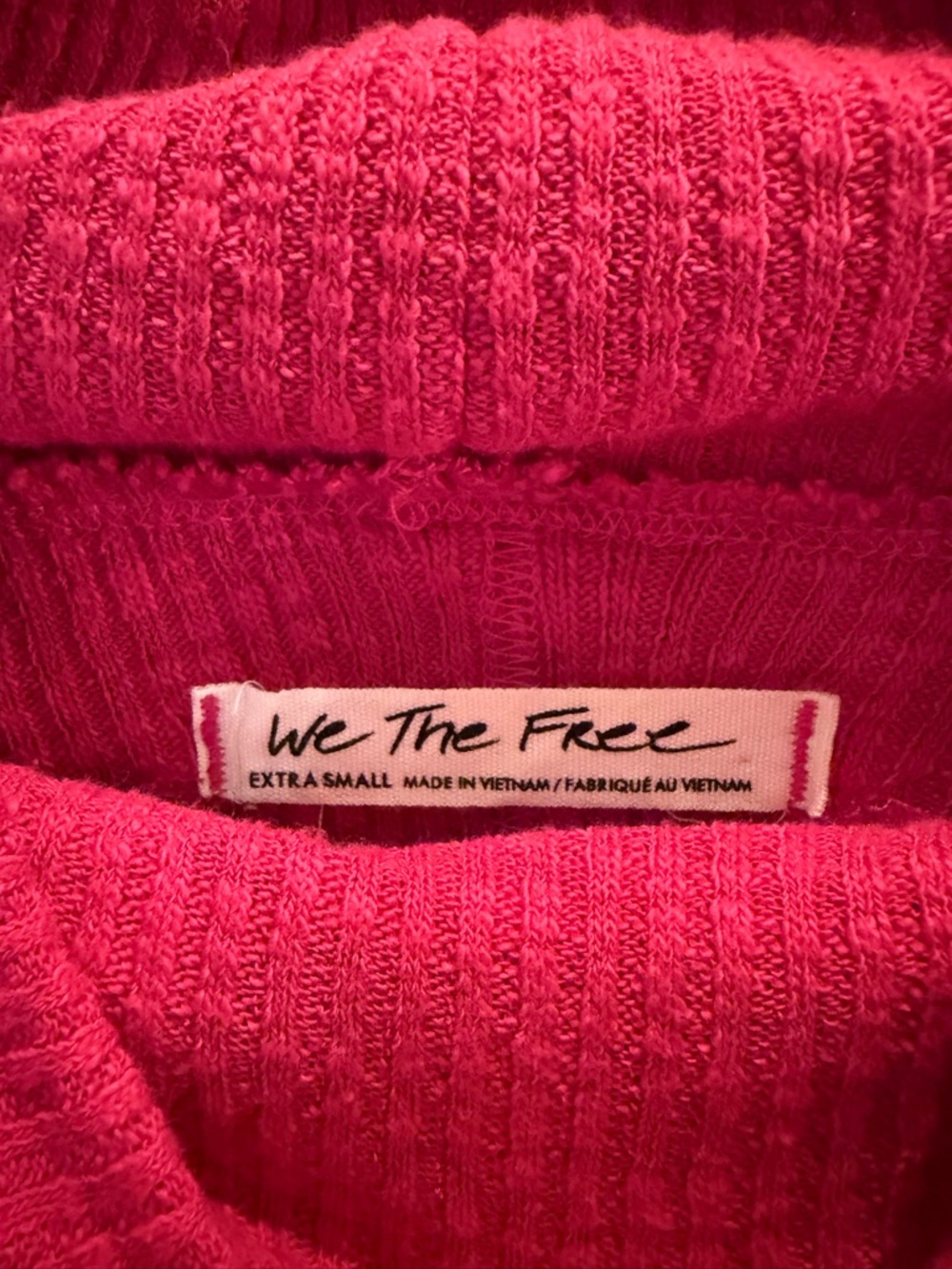 Free People Layered Ruffle High-Low Knit Sweater - Raspberry - Picture 2 of 2